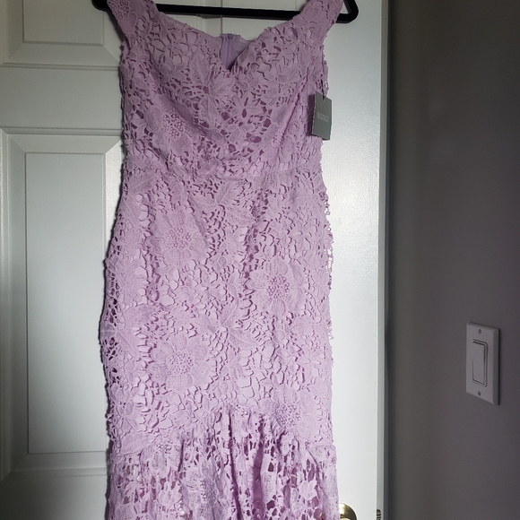 Missguided Floral Lace Bardot Dress - Picture 2 of 5